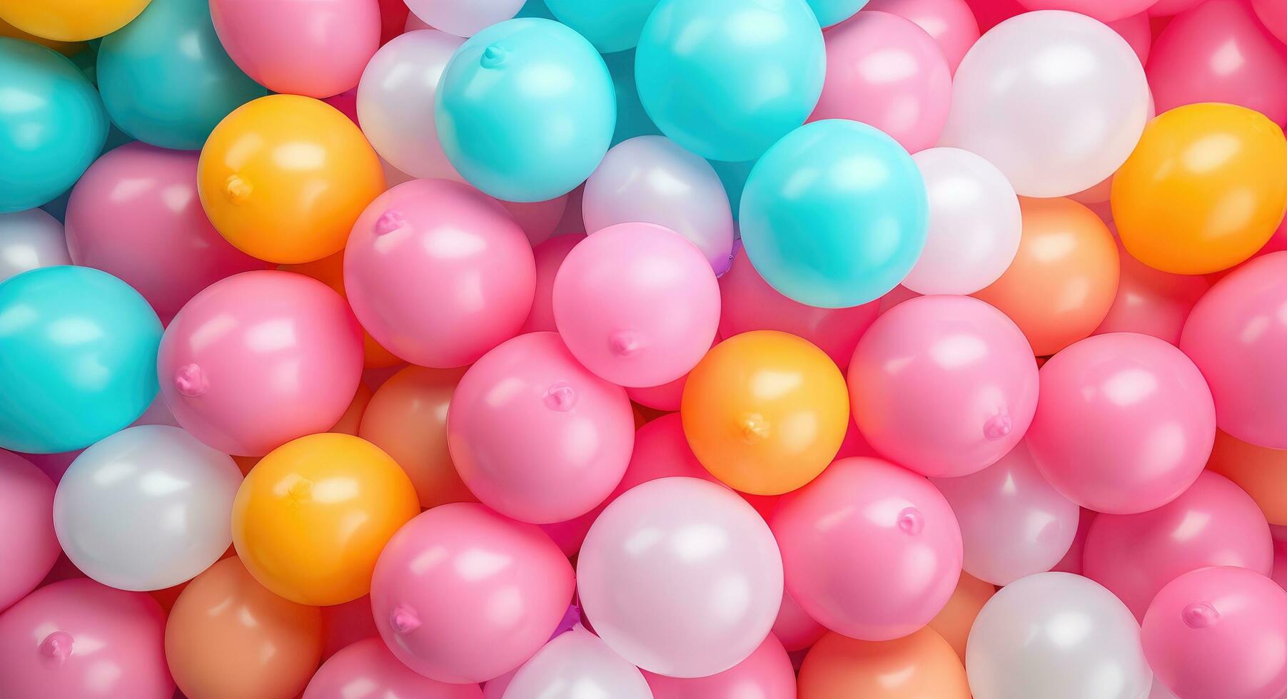 AI generated a group of colorful balloons in different colors photo