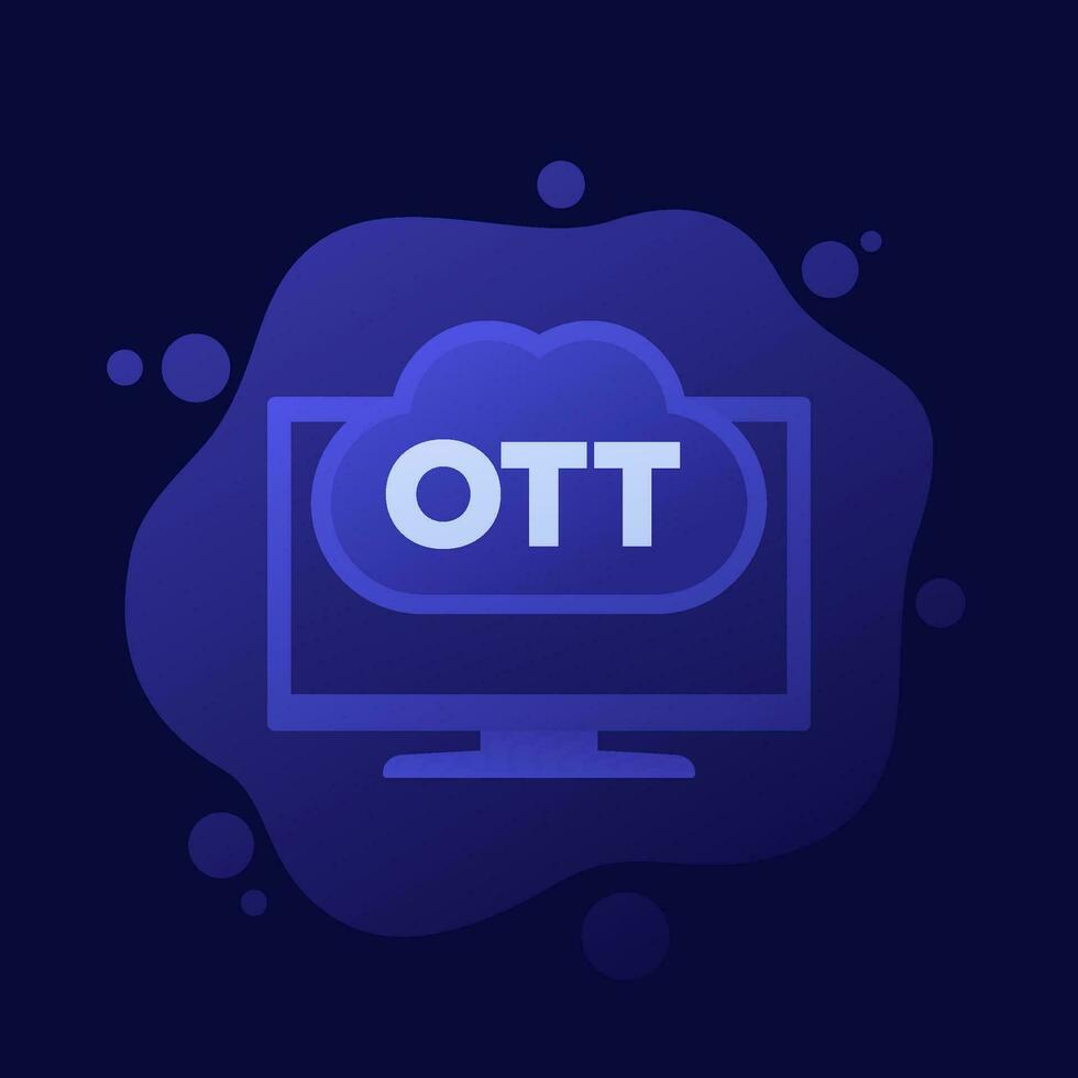OTT media service icon, vector design