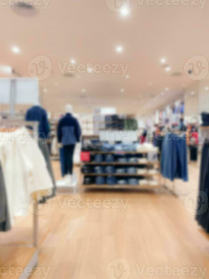 Abstract blur beautiful luxury shopping mall and retails store interior for background photo