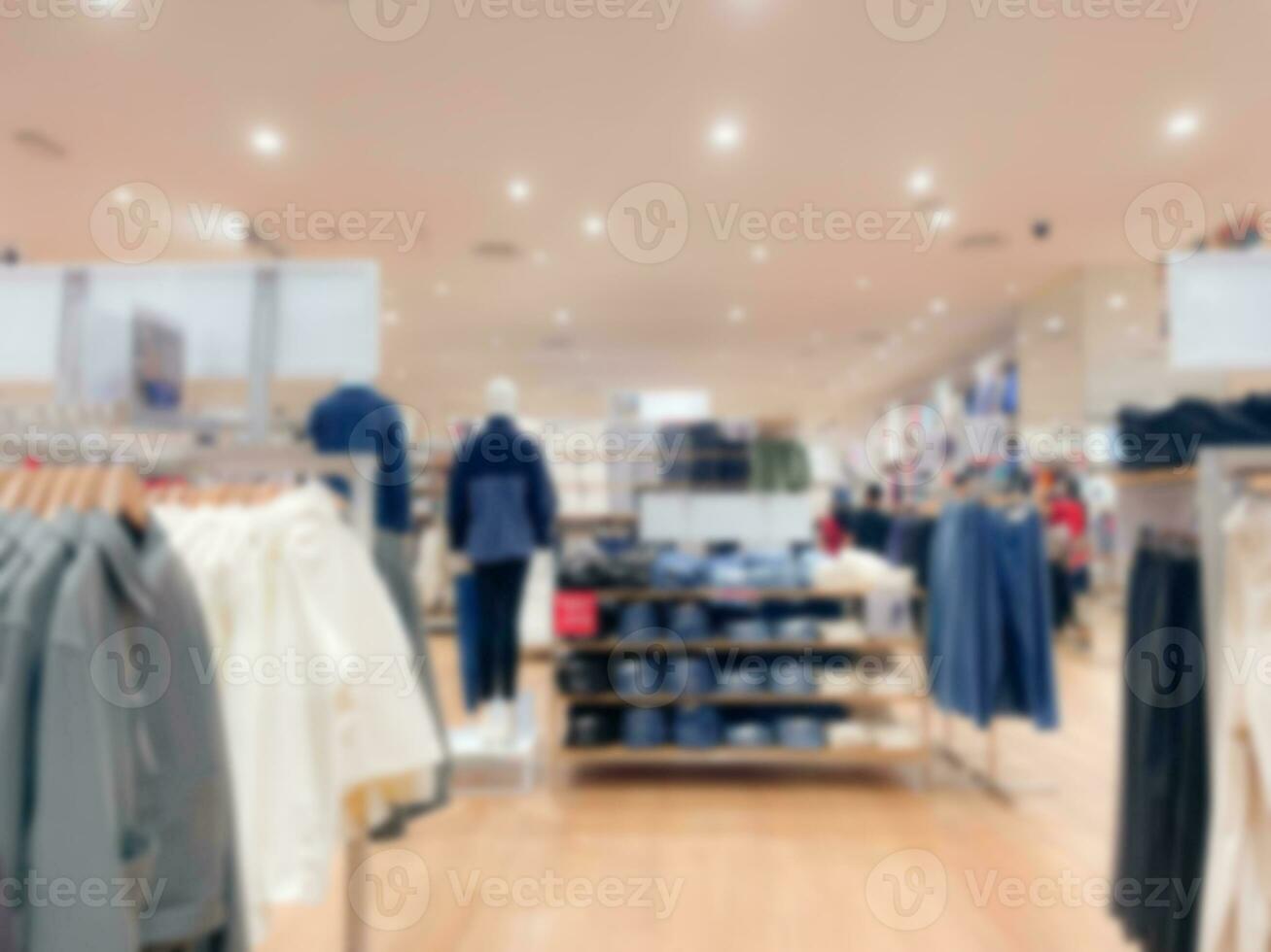 Abstract blur beautiful luxury shopping mall and retails store interior for background photo