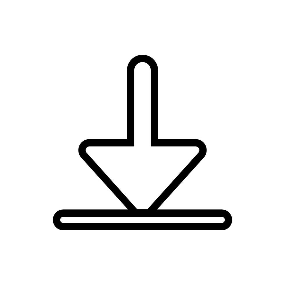 Download icon vector. Upload button illustration. Load symbol or logo. vector