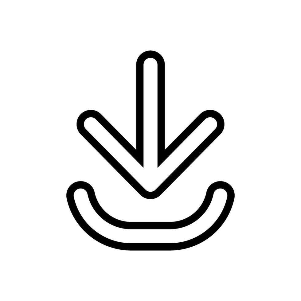 Download icon vector. Upload button illustration. Load symbol or logo. vector