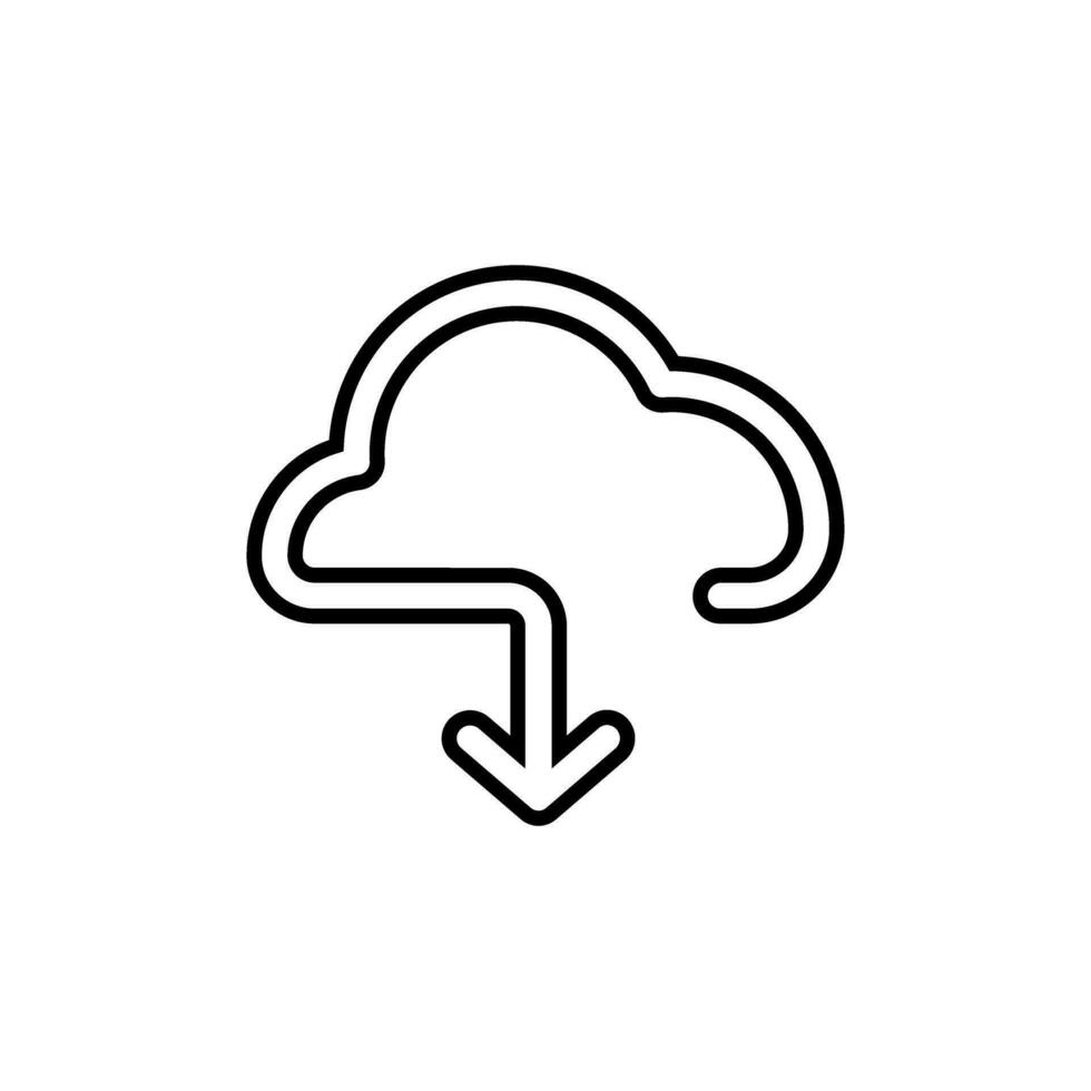 Download icon vector. Upload button illustration. Load symbol or logo. vector
