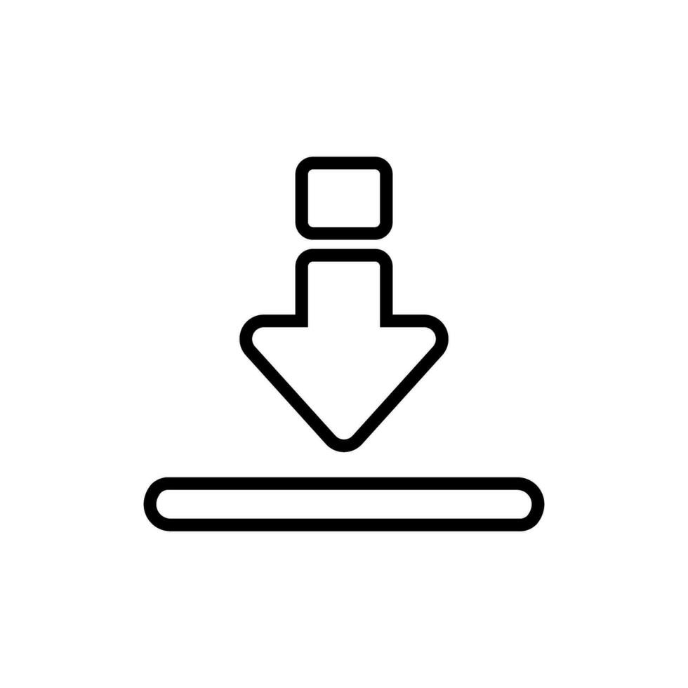 Download icon vector. Upload button illustration. Load symbol or logo. vector