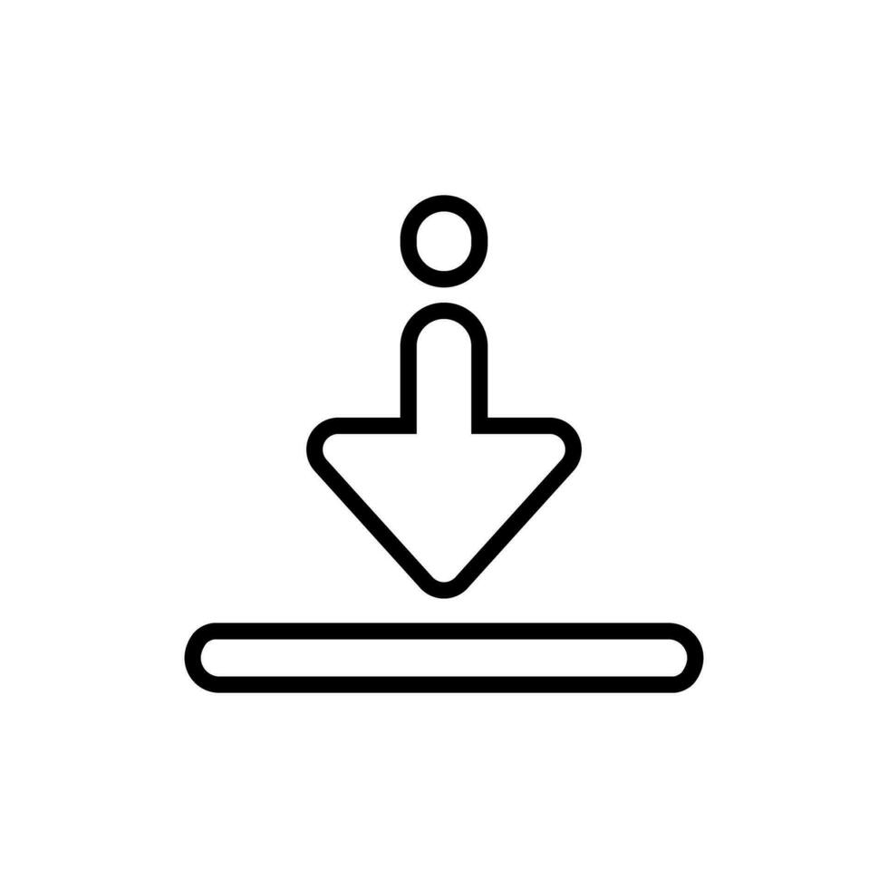Download icon vector. Upload button illustration. Load symbol or logo. vector