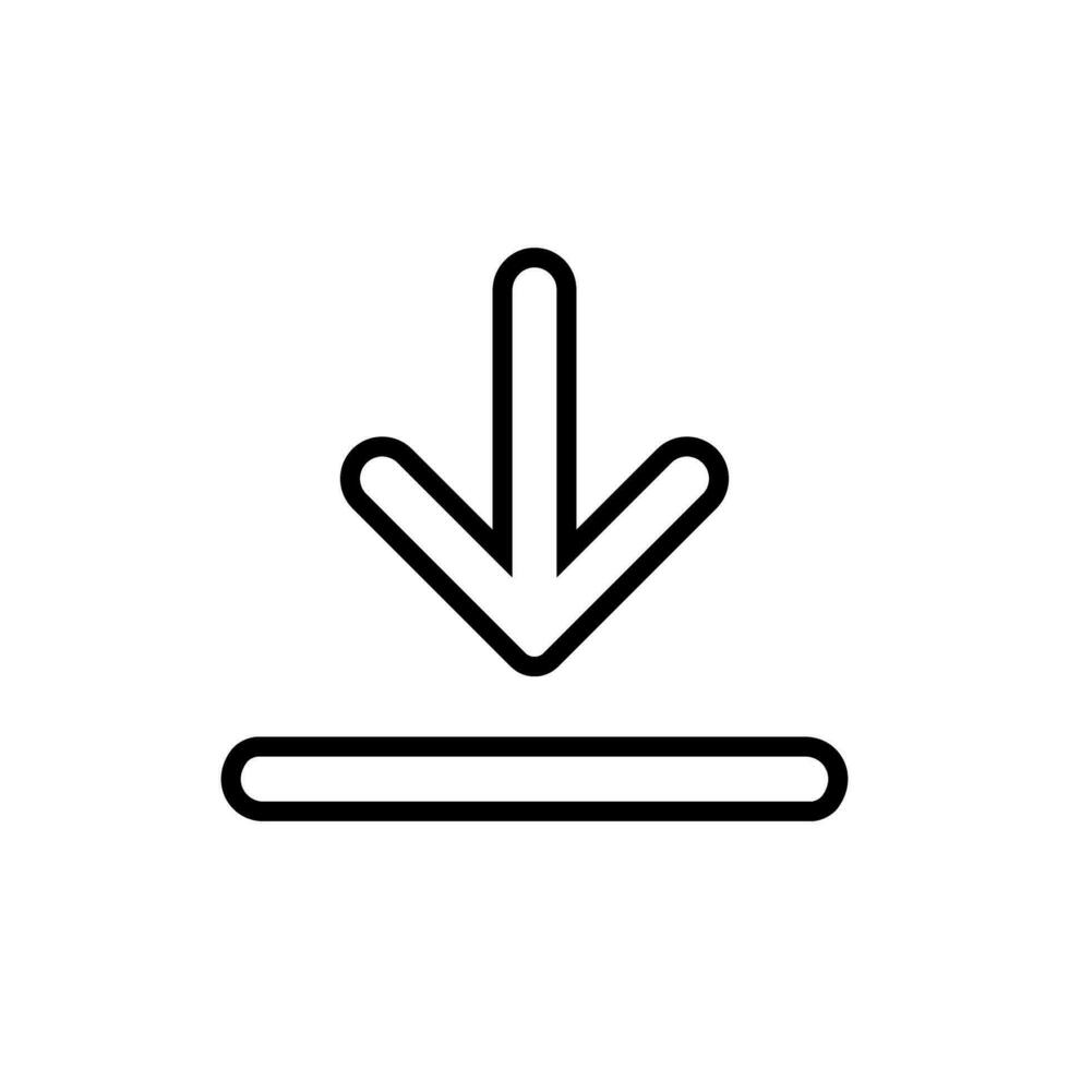 Download icon vector. Upload button illustration. Load symbol or logo. vector