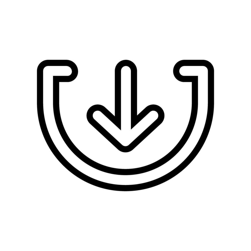 Download icon vector. Upload button illustration. Load symbol or logo. vector