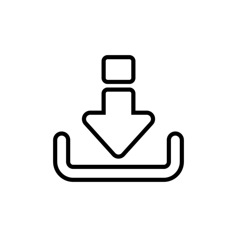 Download icon vector. Upload button illustration. Load symbol or logo. vector