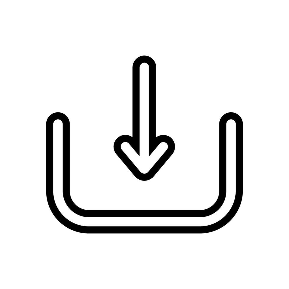 Download icon vector. Upload button illustration. Load symbol or logo. vector