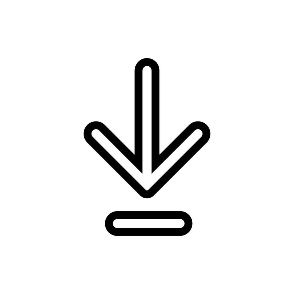 Download icon vector. Upload button illustration. Load symbol or logo. vector