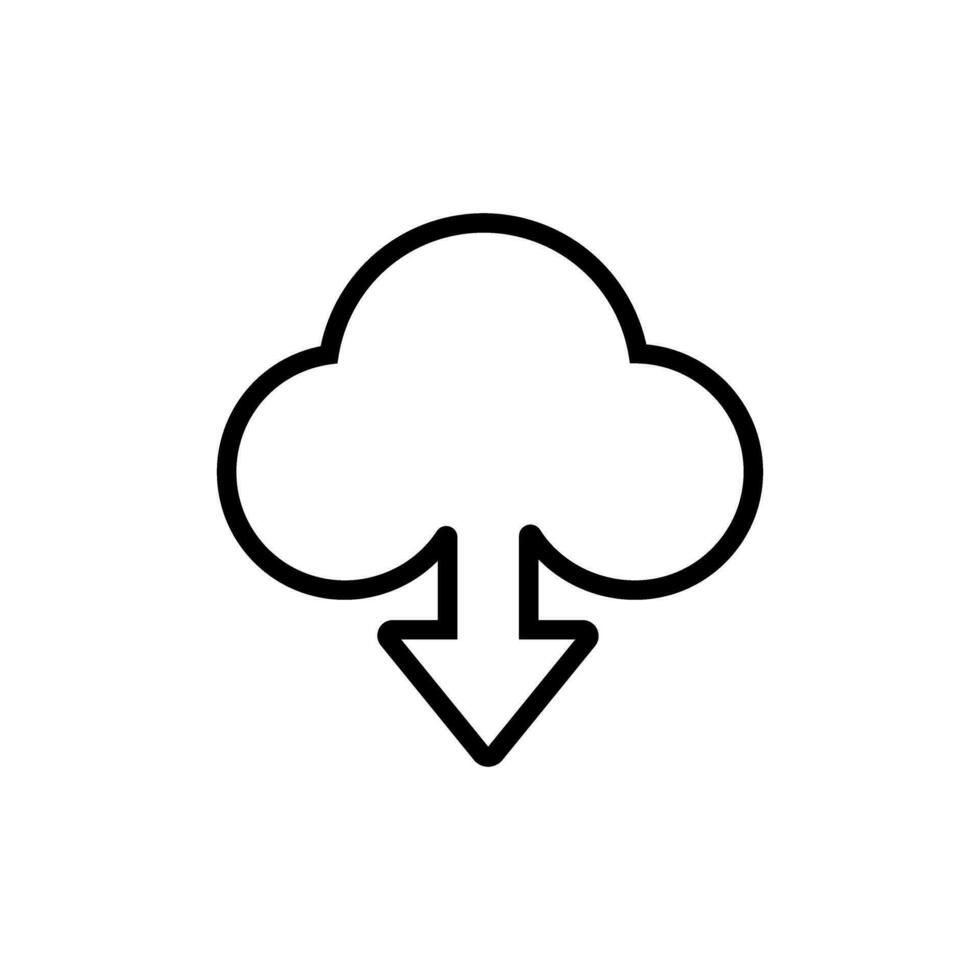 Download icon vector. Upload button illustration. Load symbol or logo. vector