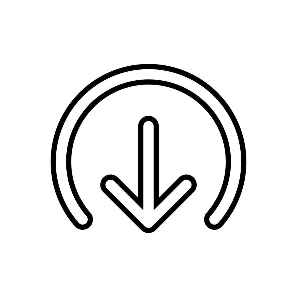 Download icon vector. Upload button illustration. Load symbol or logo. vector