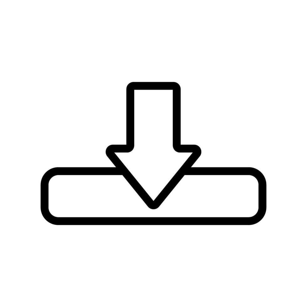 Download icon vector. Upload button illustration. Load symbol or logo. vector