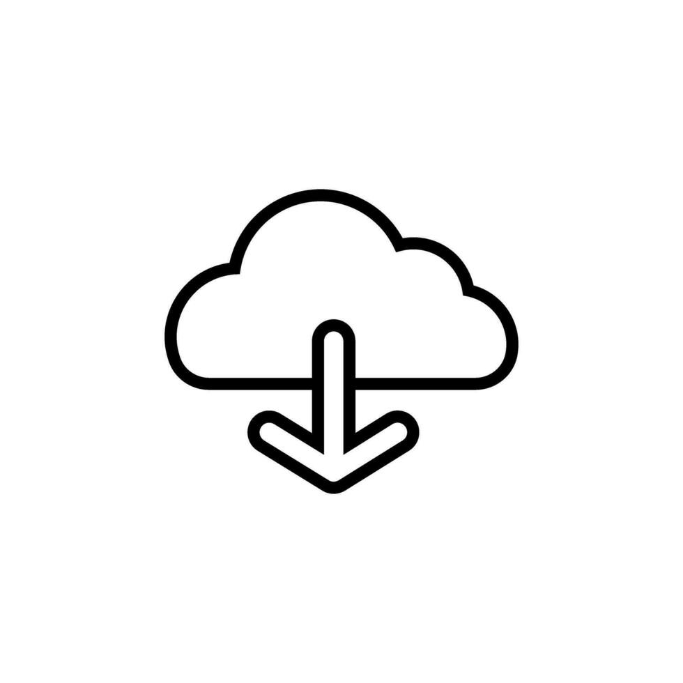 Download icon vector. Upload button illustration. Load symbol or logo. vector
