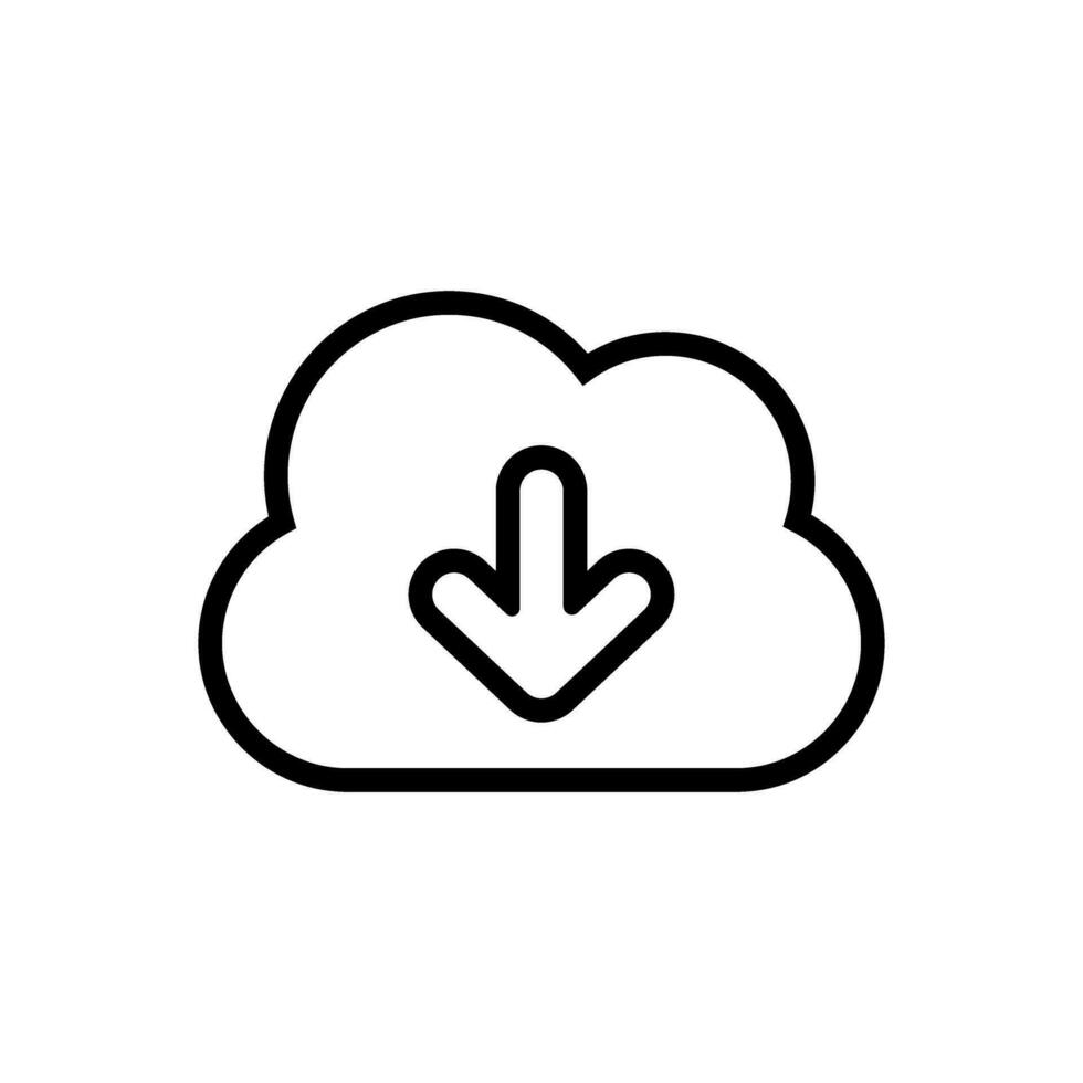 Download icon vector. Upload button illustration. Load symbol or logo. vector