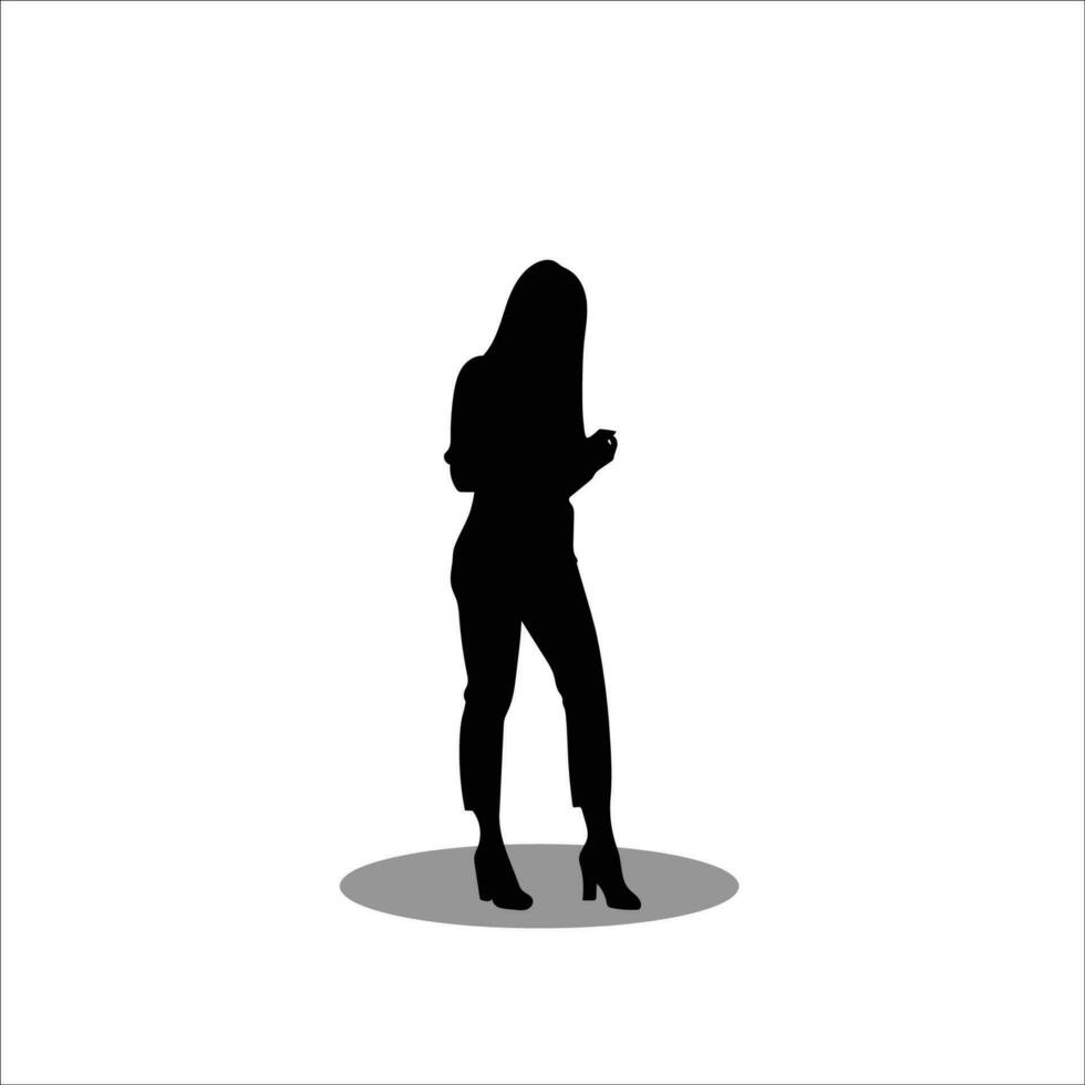 Woman silhouette stock vector illustration