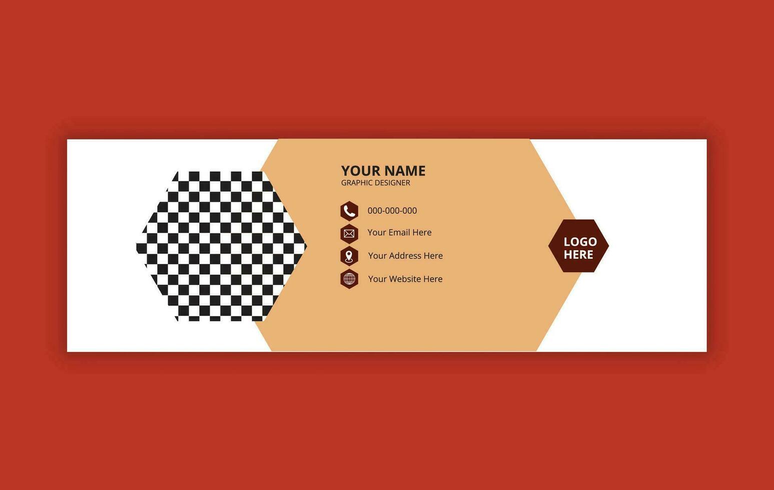 Modern E-mail signature Template Design vector