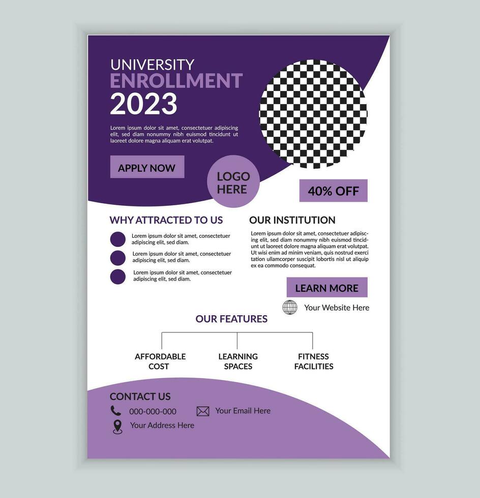 Corporate Education Flyer Design Template vector