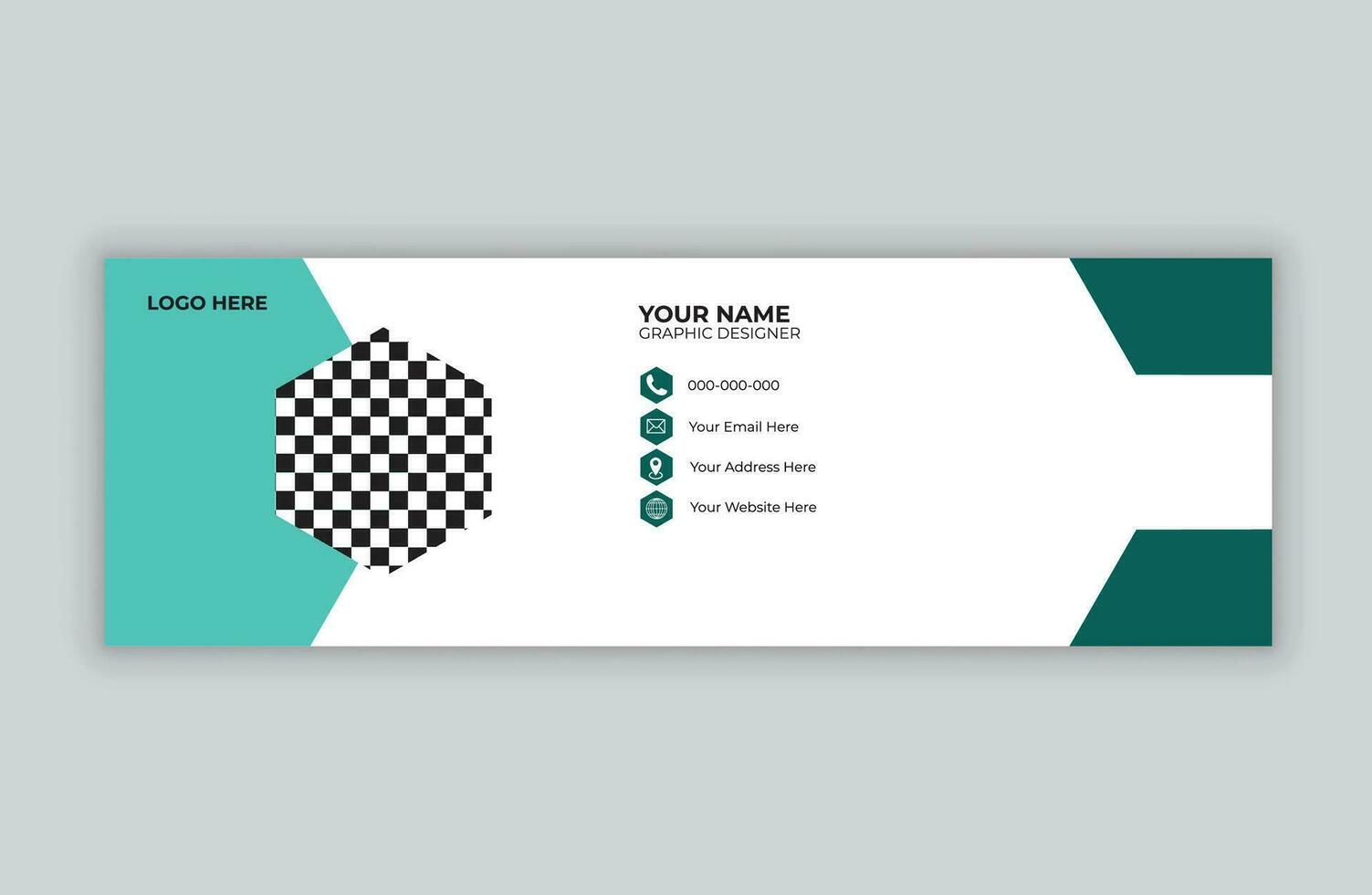 Modern E-mail signature Template Design vector