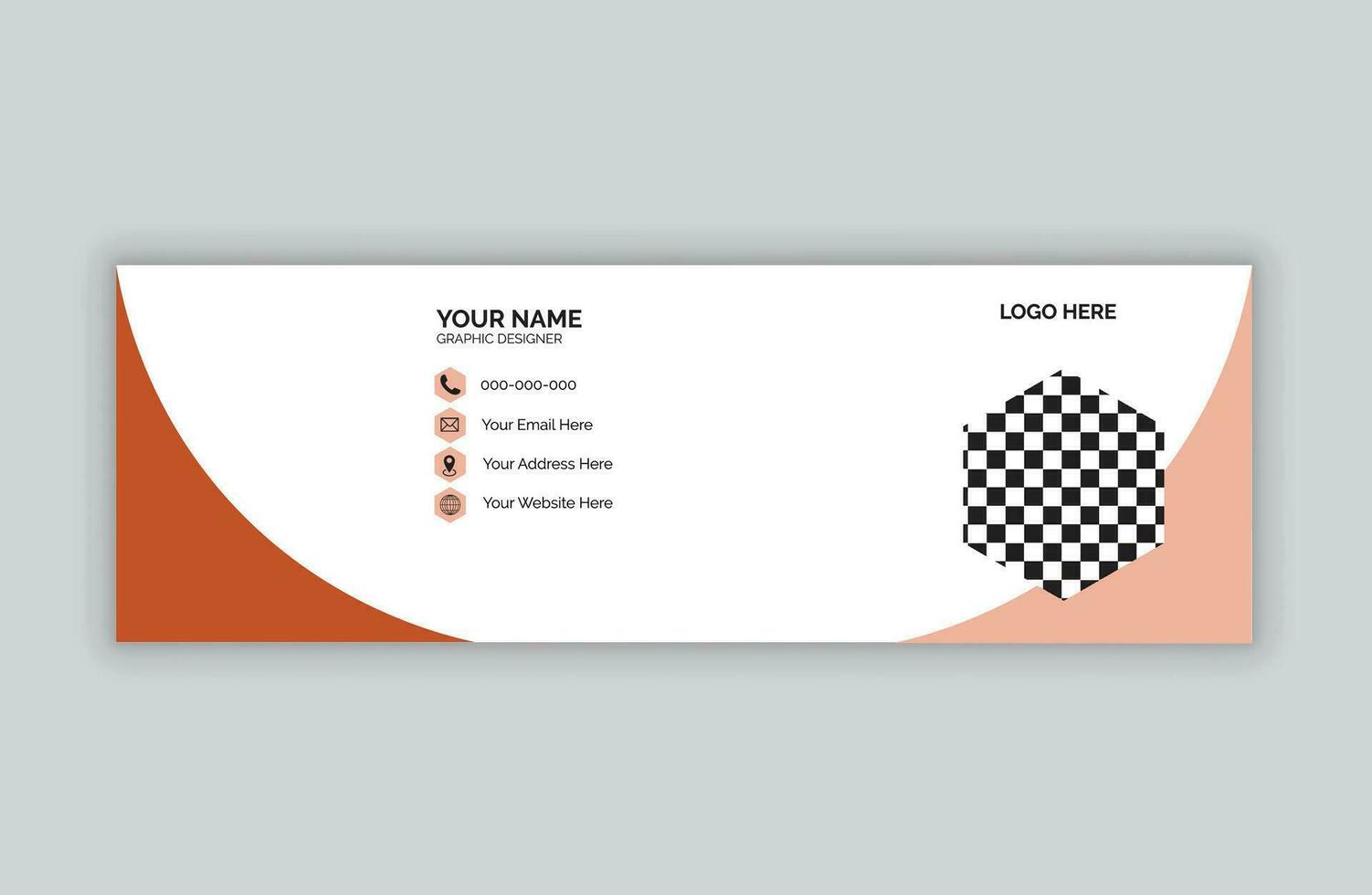 Modern E-mail signature Template Design vector