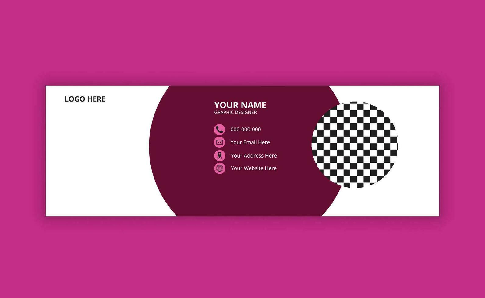 Modern E-mail signature Template Design vector