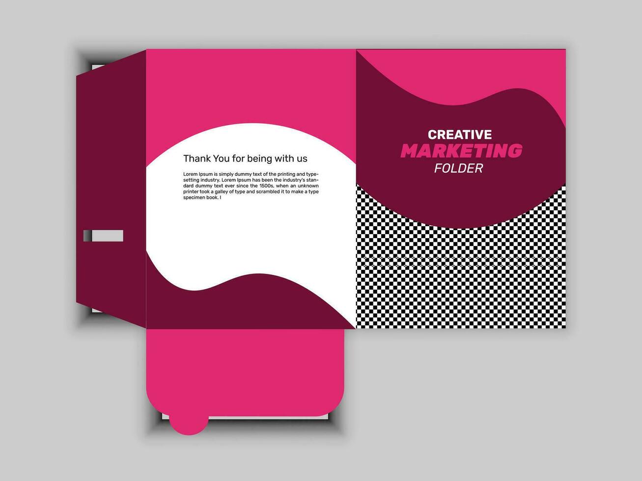 Creative and Professional Marketing Folder design vector
