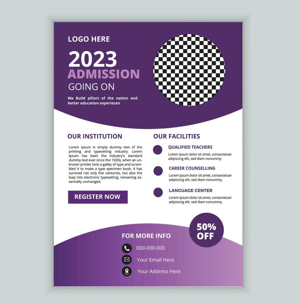 Corporate Education Flyer Design Template vector