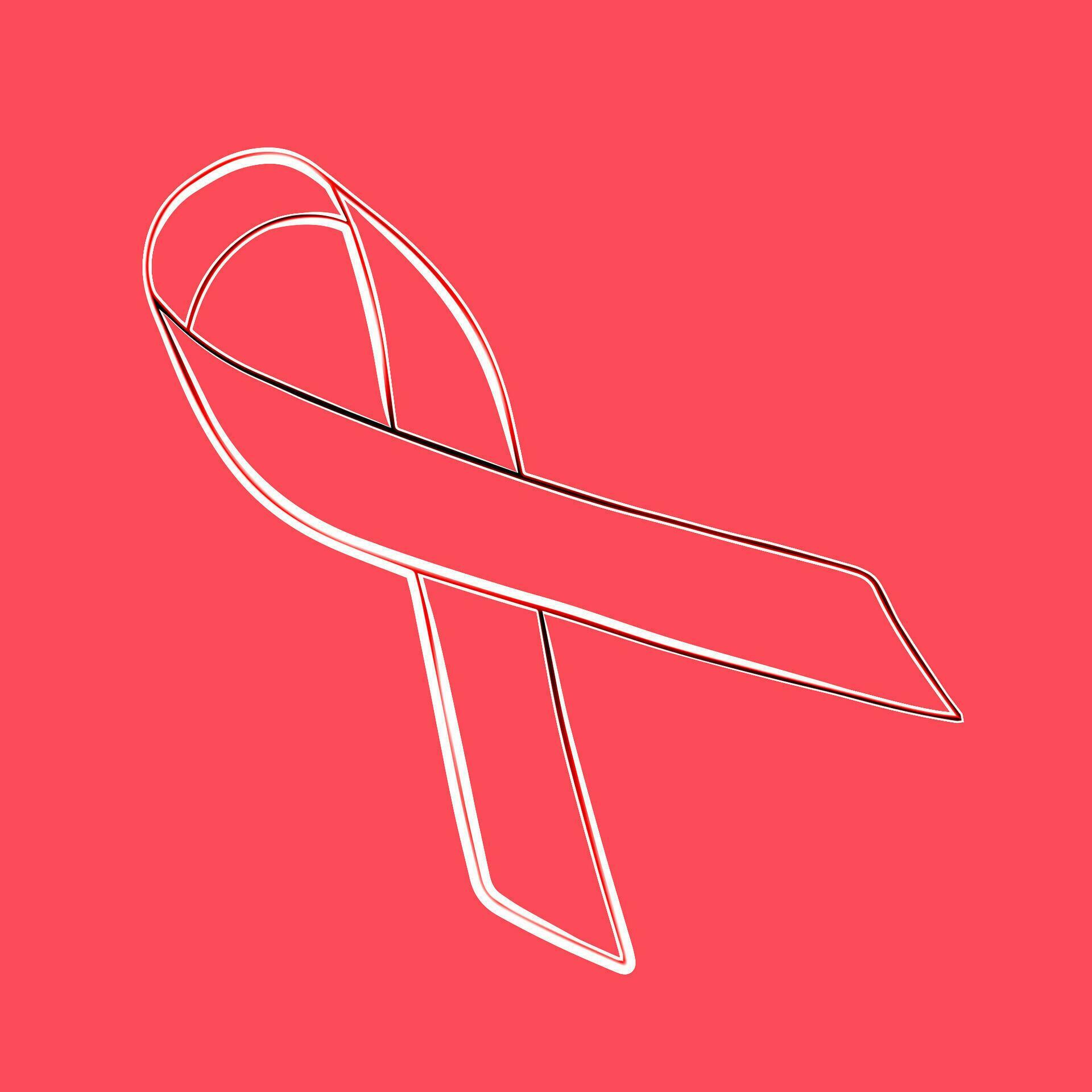 Vector isolated illustration of AIDS sign with neon effect. 35805022