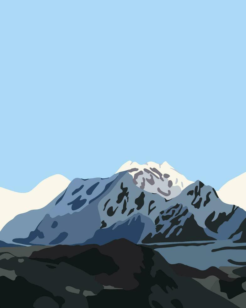 Vector isolated illustration of mountain background. World Tourism Day. Day of mountains. Background with mountain landscape.