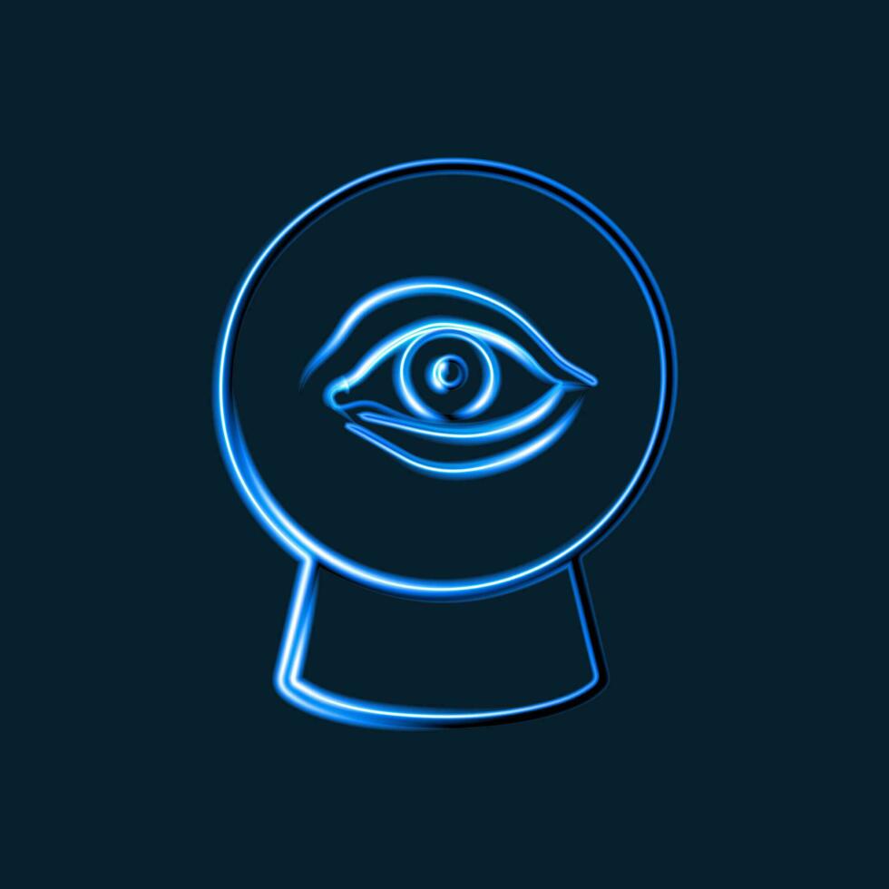 Vector isolated illustration of a glass ball for predicting the future.