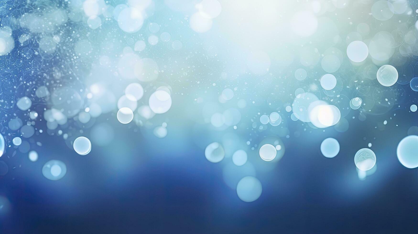 AI generated Realistic white and blue bokeh background photo