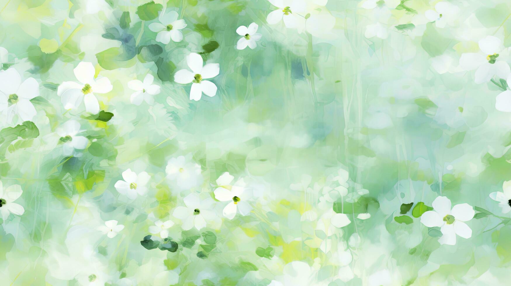 AI generated Watercolor realistic blurred spring background photo