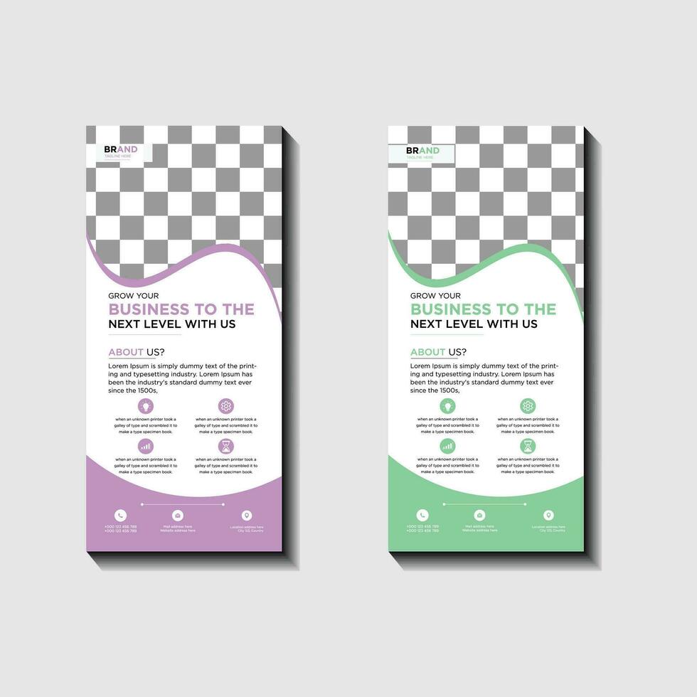 Professional Rack Card Design Templates vector