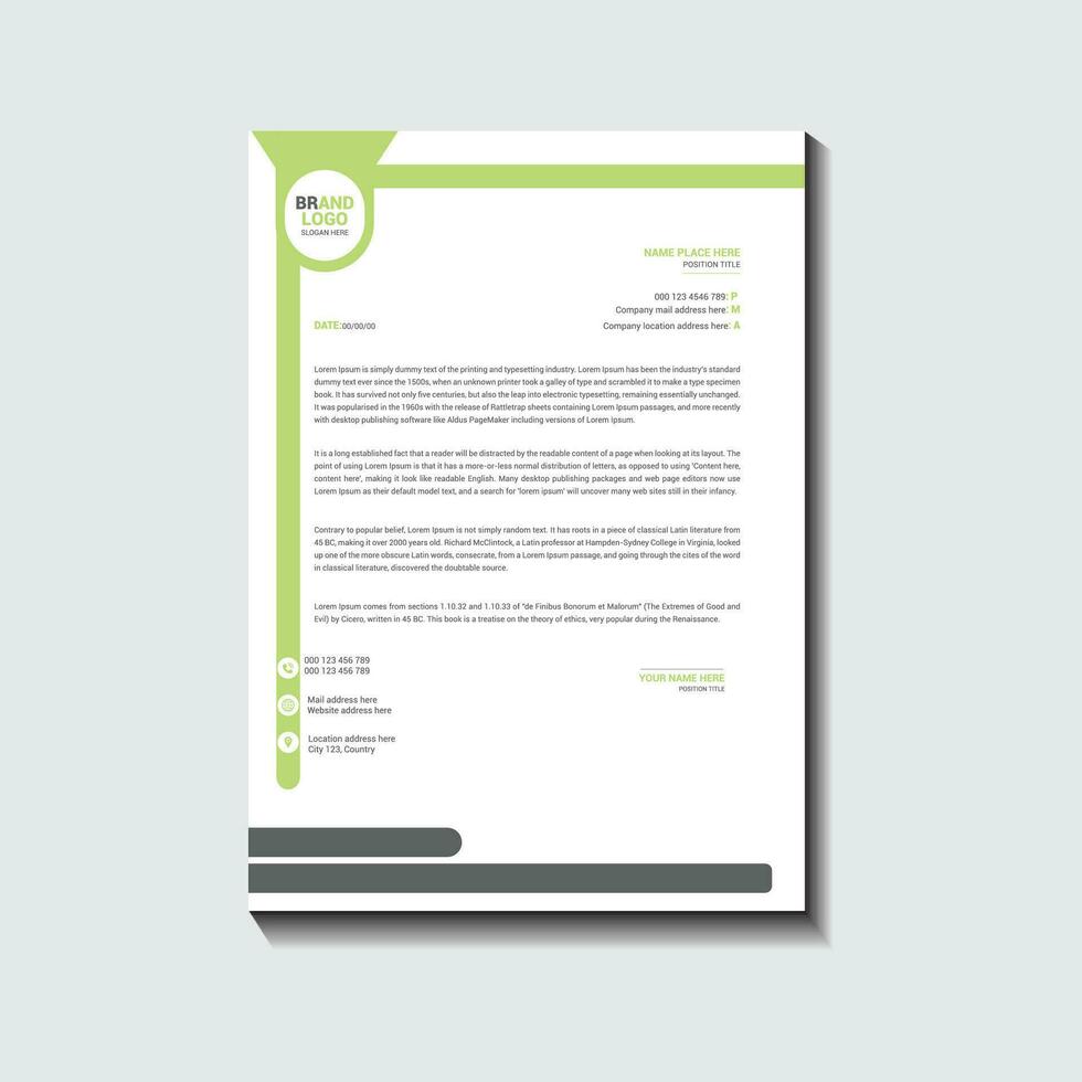 Creative And Unique Letterhead Templates Design vector