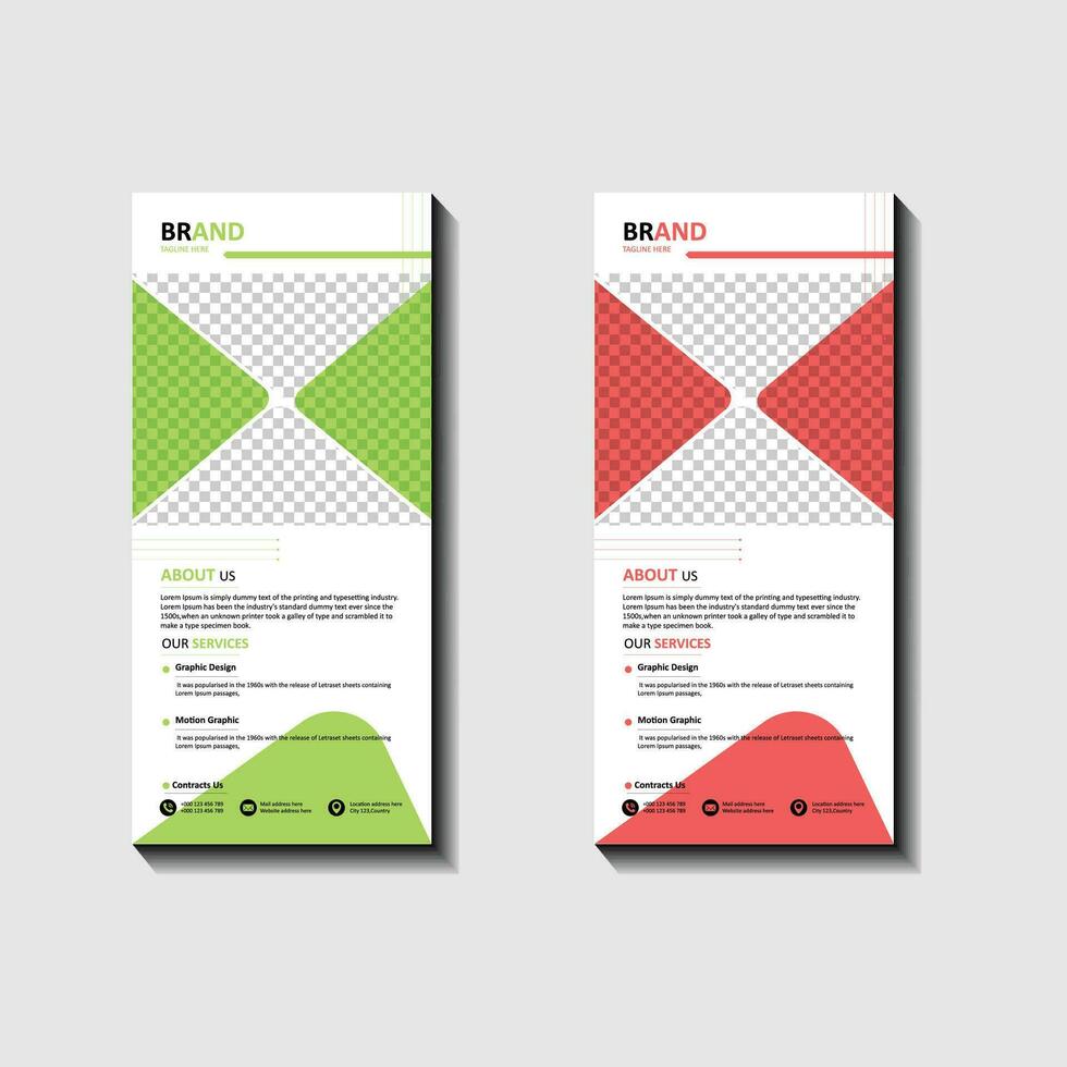 Professional Rack Card Design Templates vector