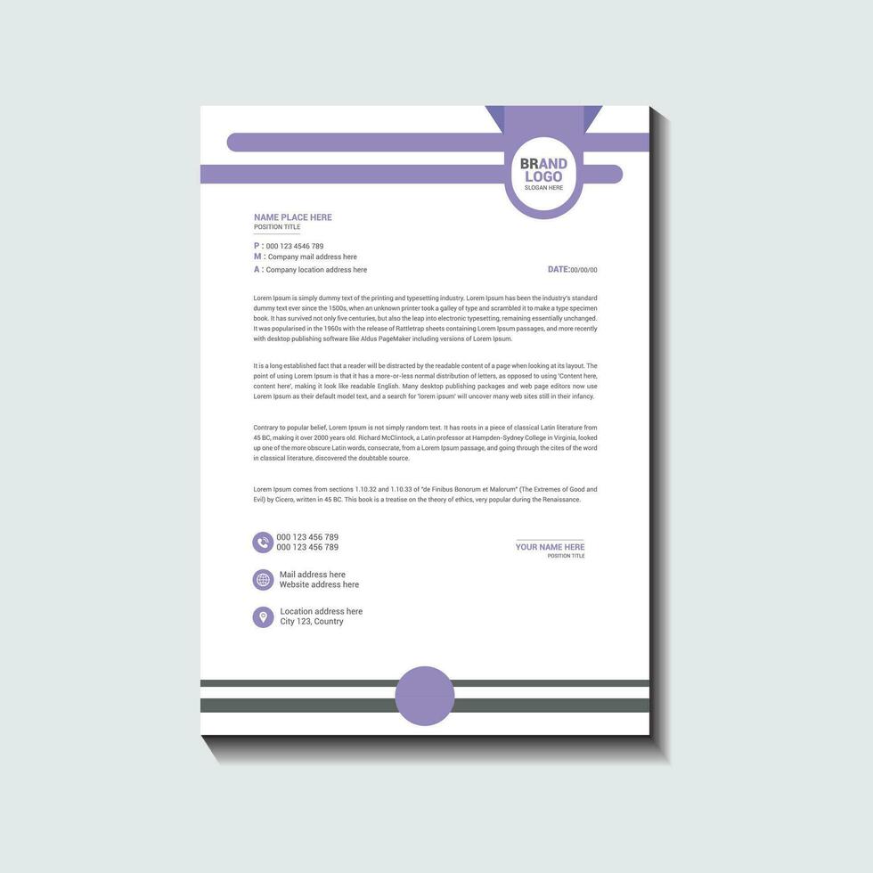 Creative And Unique Letterhead Templates Design vector