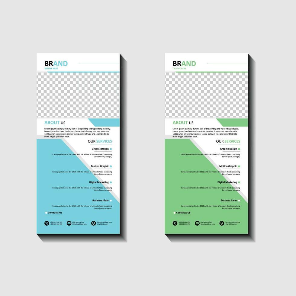 Professional Rack Card Design Templates vector