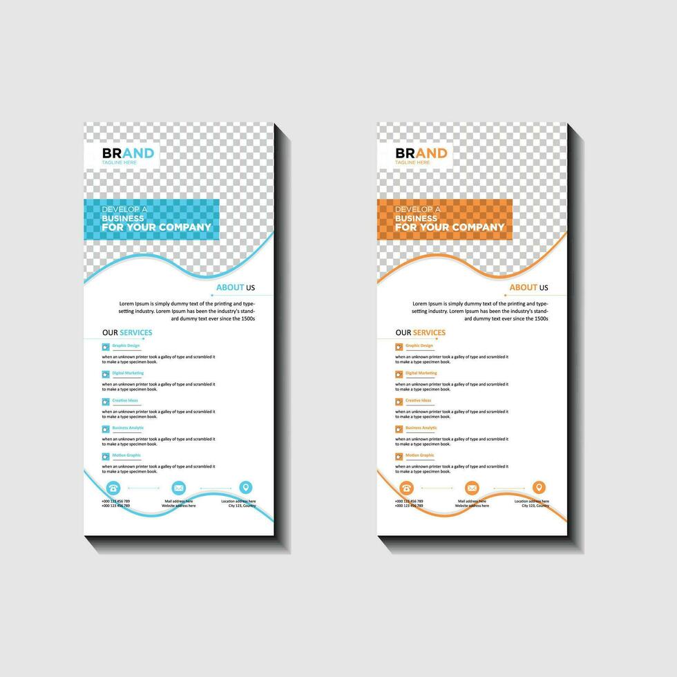 Professional Rack Card Design Templates vector