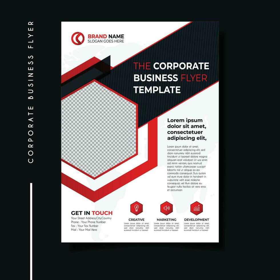 Professional and creative corporate business flyer template. vector