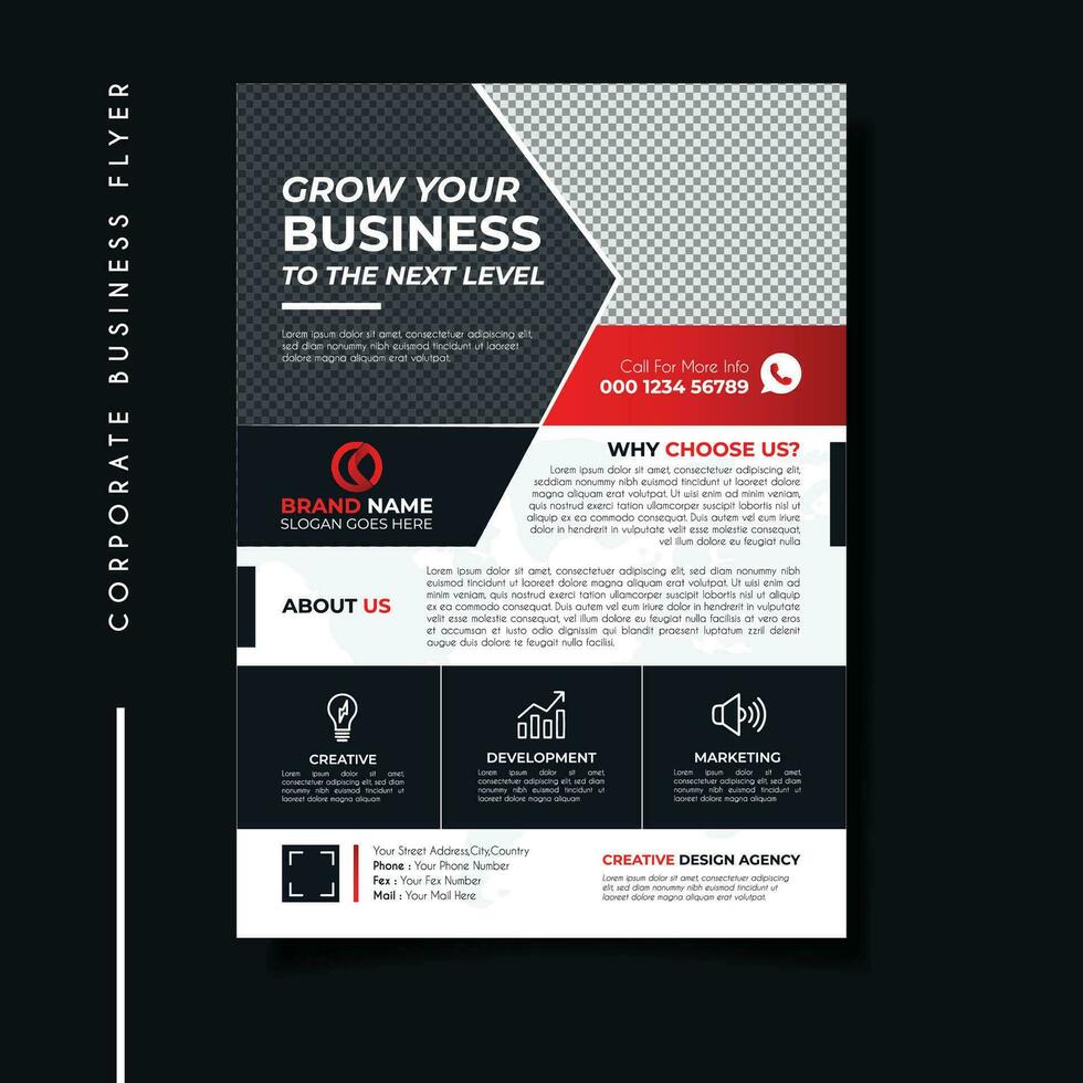 Professional and creative corporate business flyer template. vector