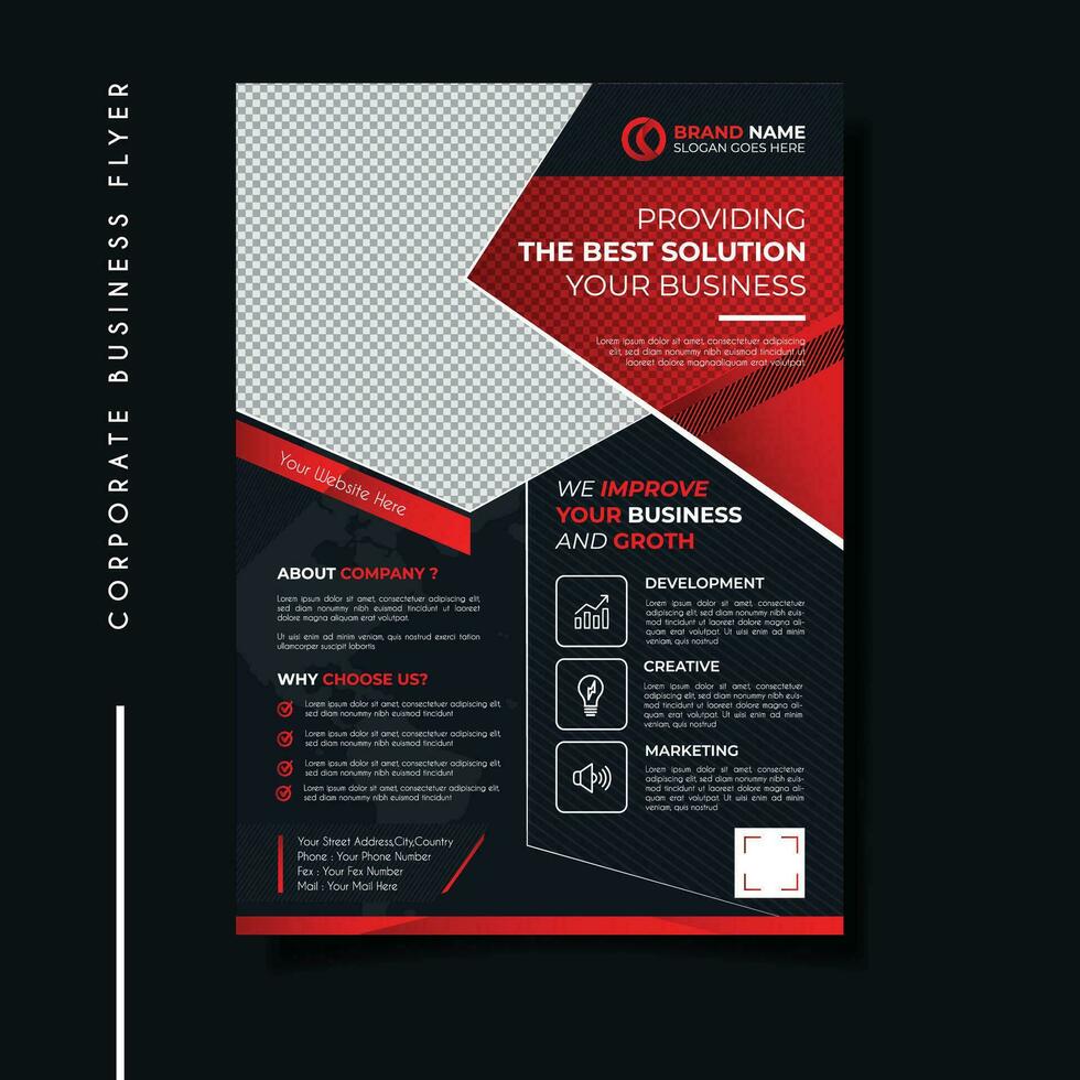 Professional and creative corporate business flyer template. vector