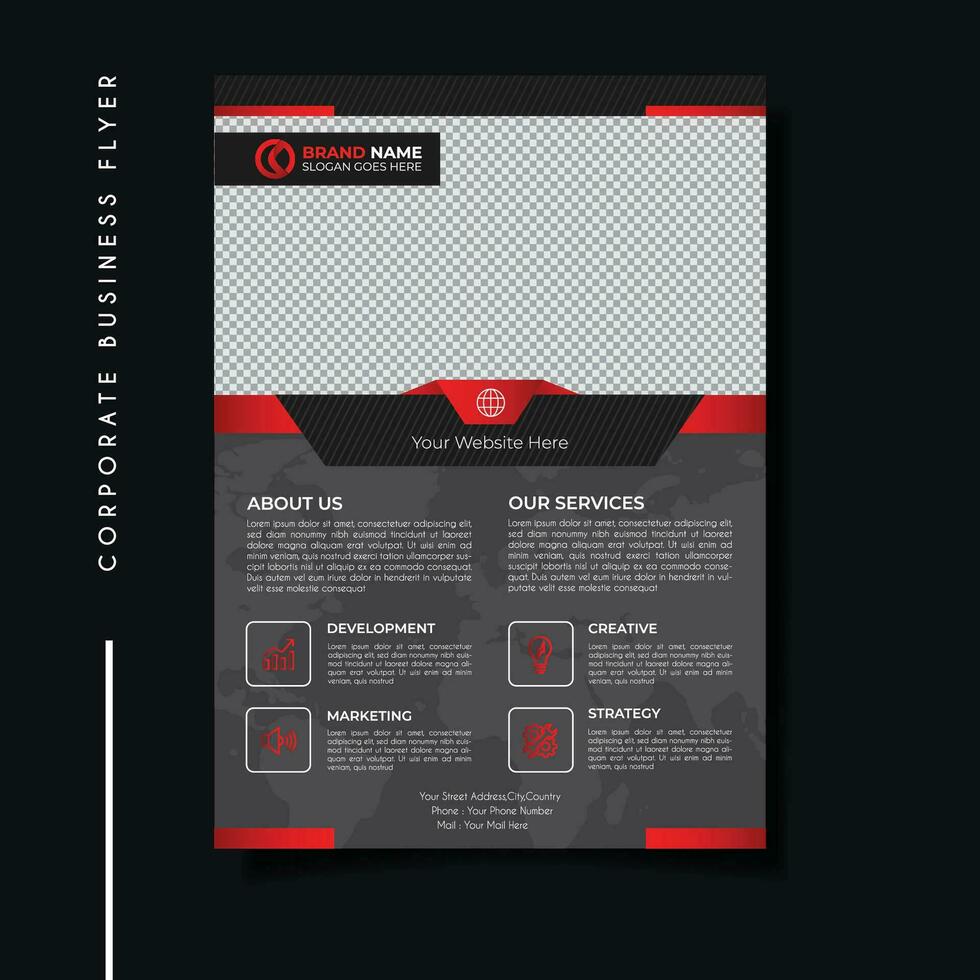Professional and creative corporate business flyer template. vector