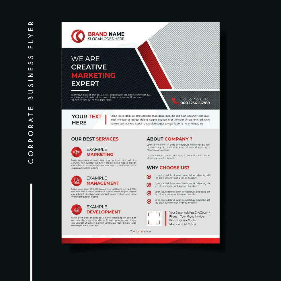 Professional and creative corporate business flyer template. vector