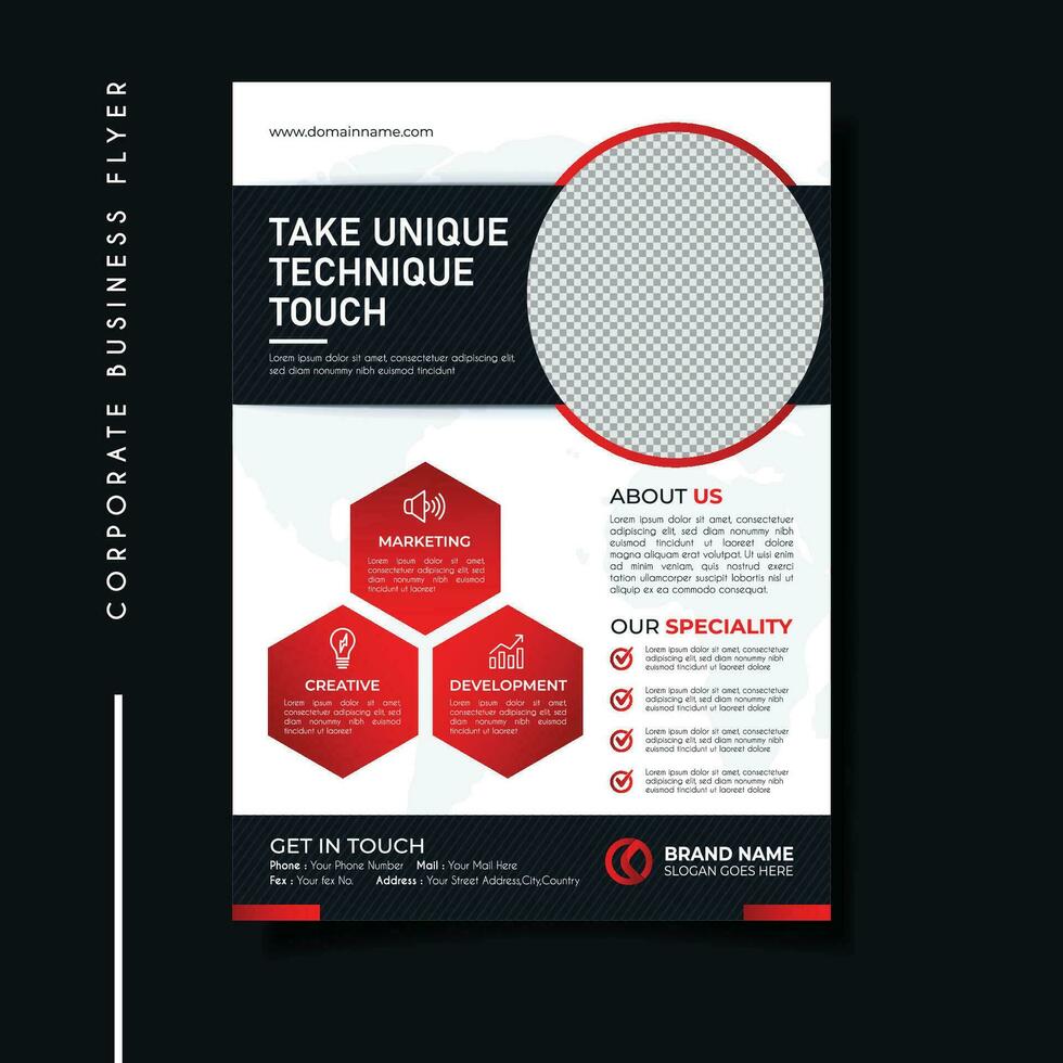 Professional and creative corporate business flyer template. vector