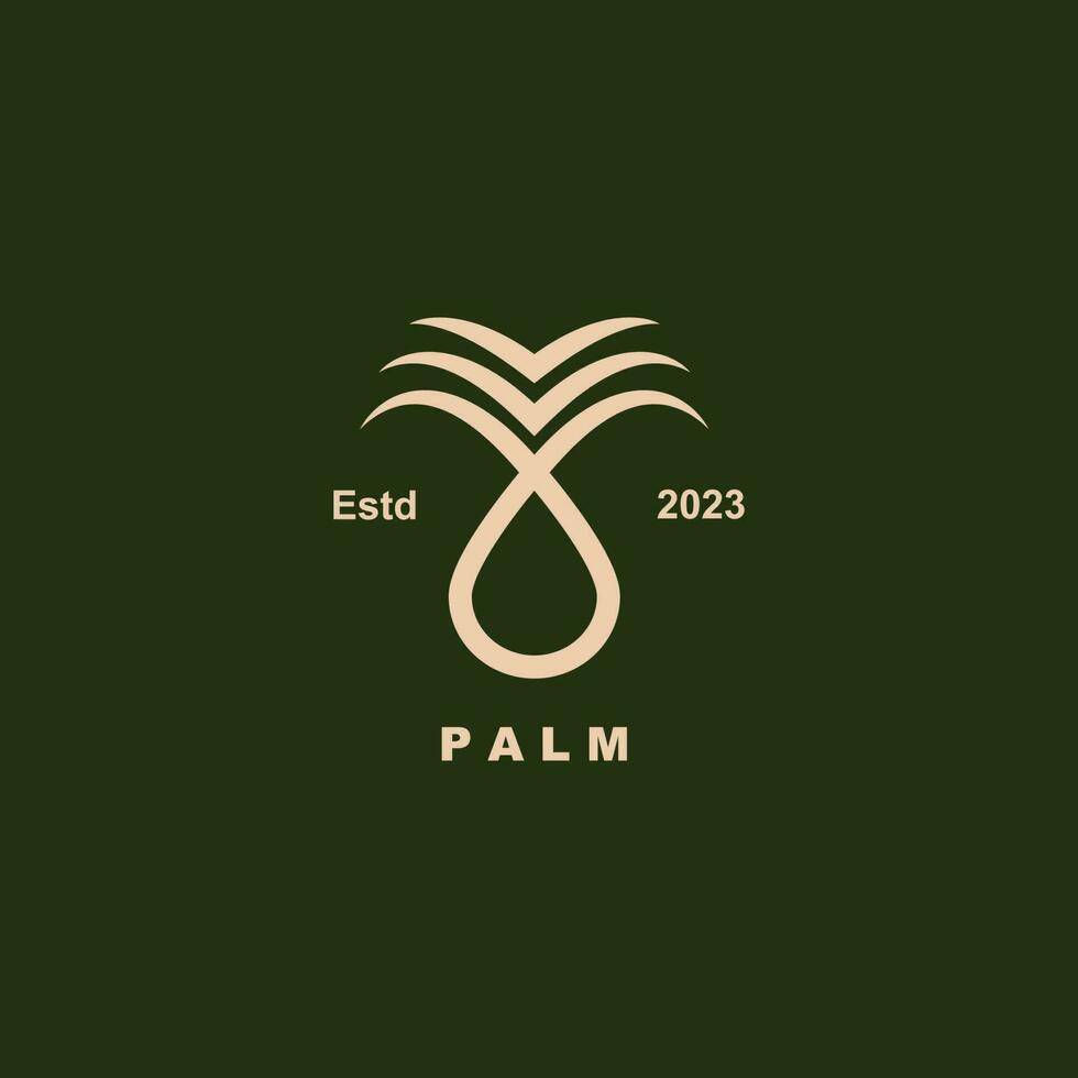 Palm tree logo symbol icon vector