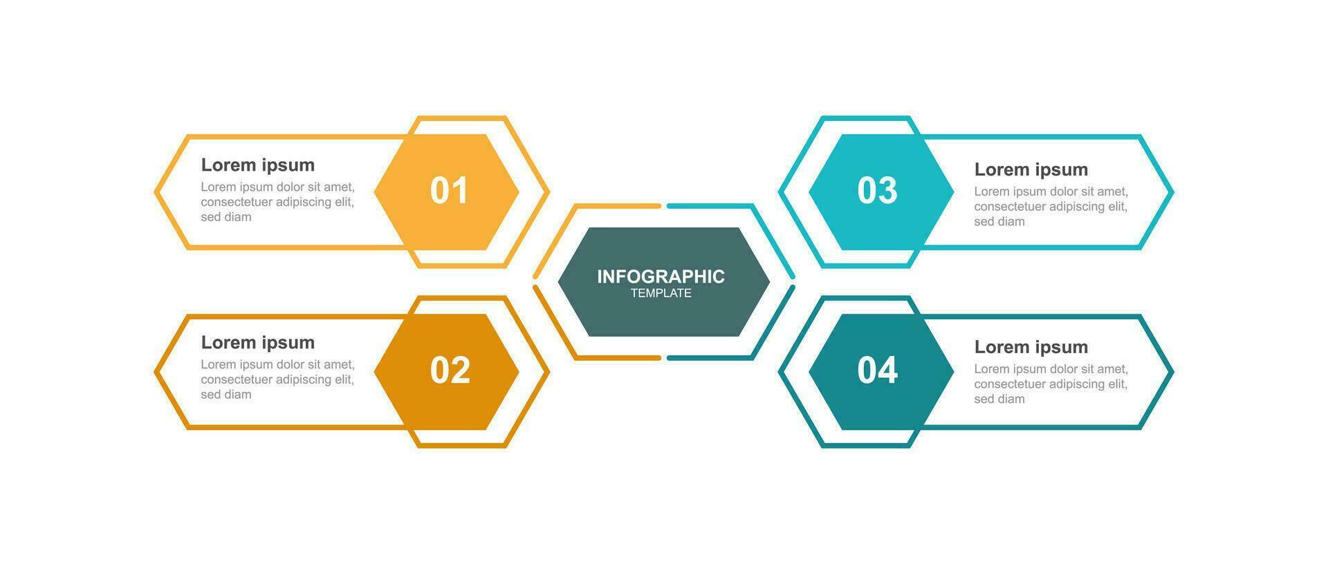 Infographic vector element with icons and 4 step process suitable for information graphic and business presentation