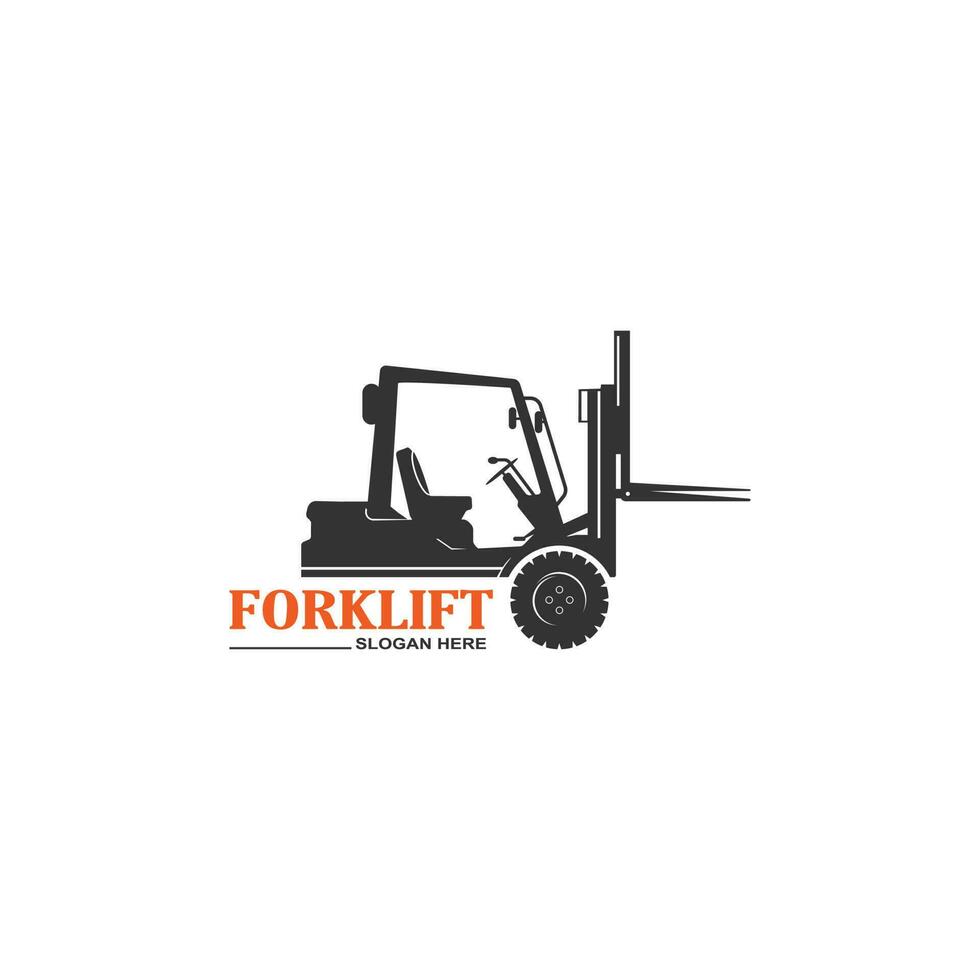 Forklift logo symbol vector