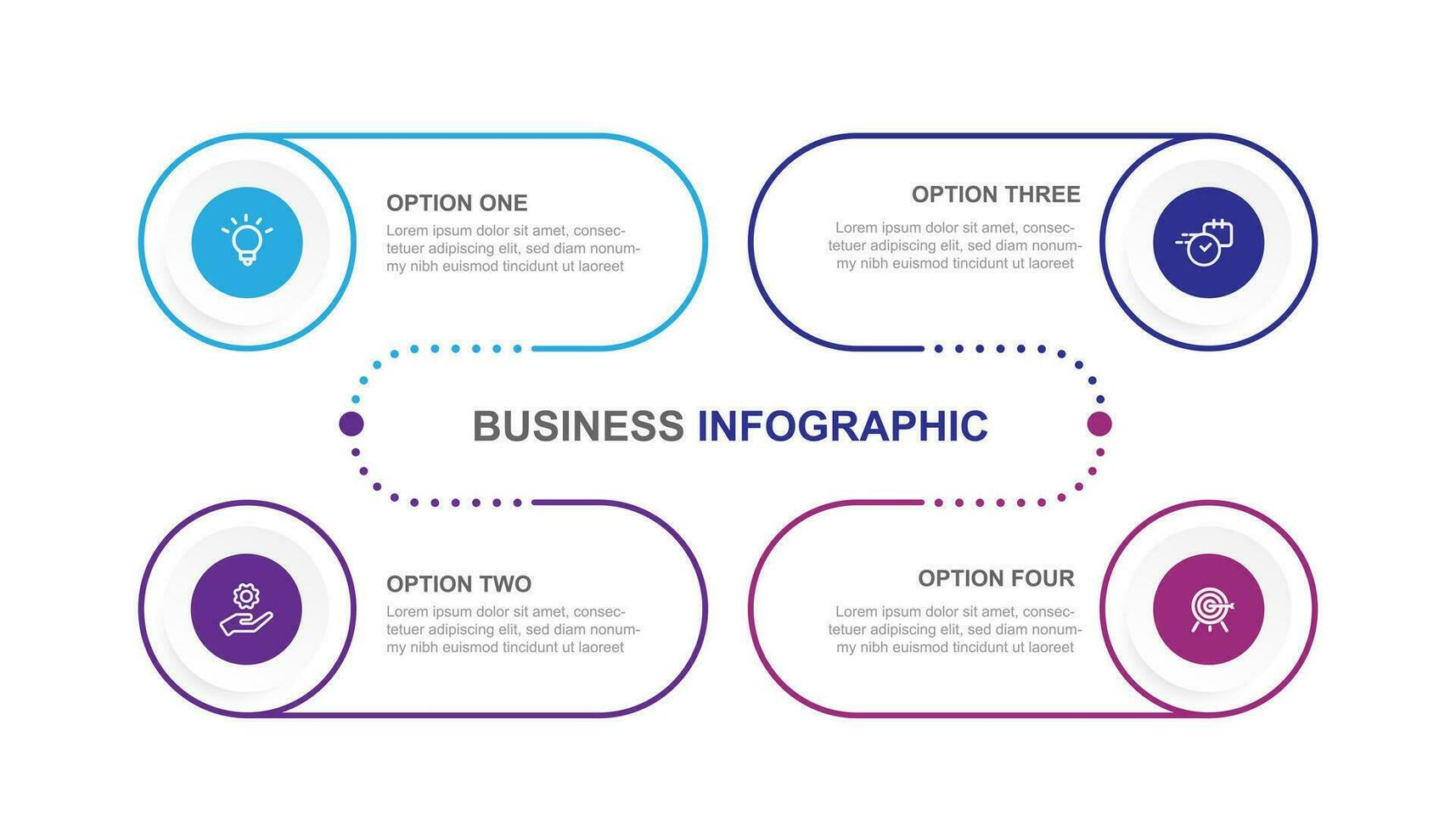 Infographic vector element with icons and 4 step process suitable for information graphic and business presentation