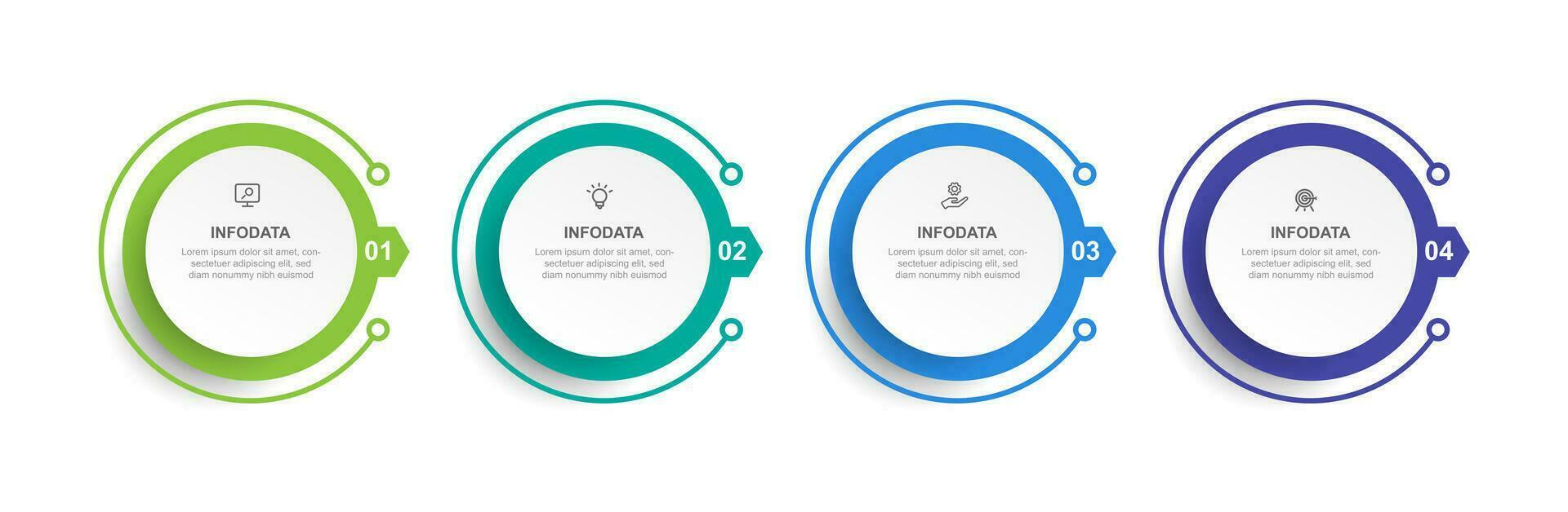 Infographic vector element with icons and 4 step process suitable for information graphic and business presentation