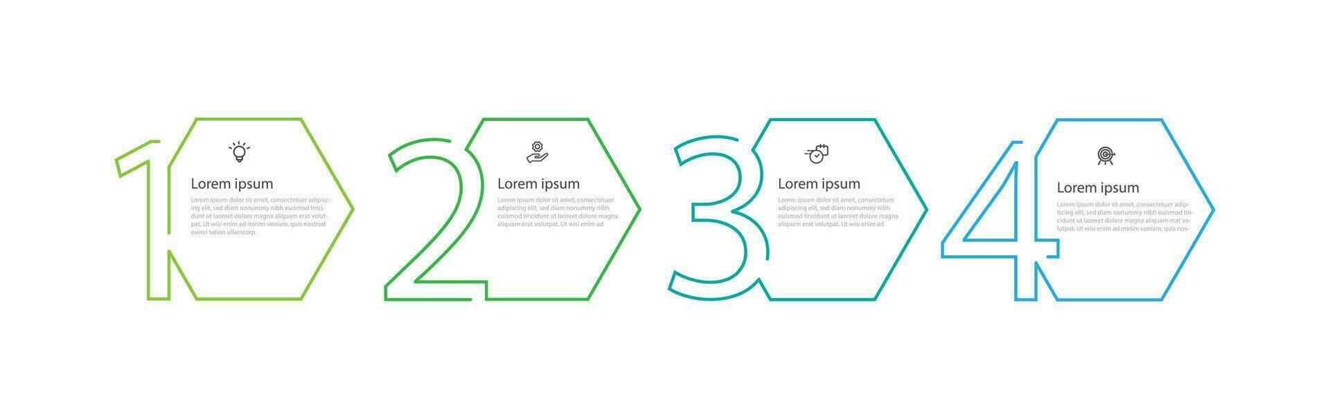 Infographic vector element with icons and 4 step process suitable for information graphic and business presentation